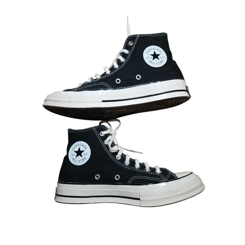 Converse All Star Chuck Taylor Black White Mens 10/Womens 8 High Top Sneakers